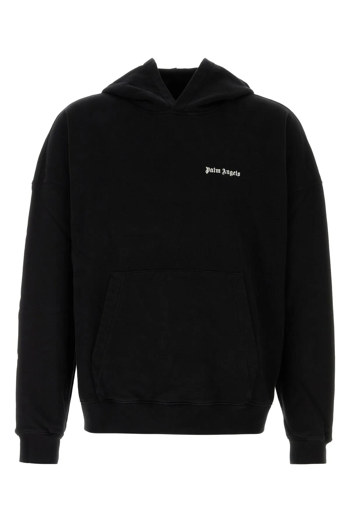 Black Cotton Oversize Sweatshirt