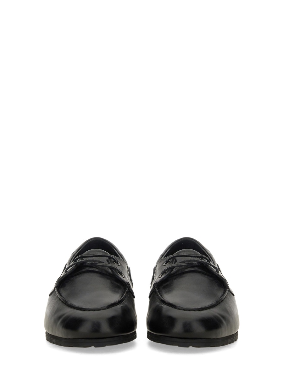 Shop Bally Leather Loafer In Black