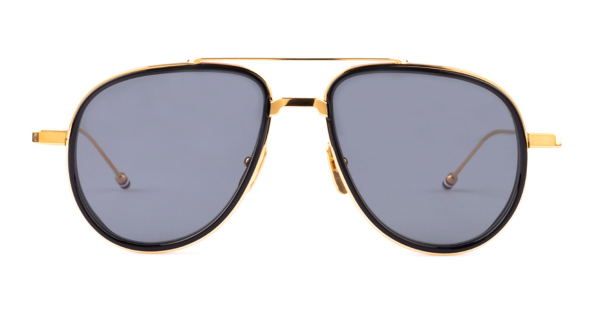 Aviator - 18k Gold Plated / Shiny Black Sunglasses