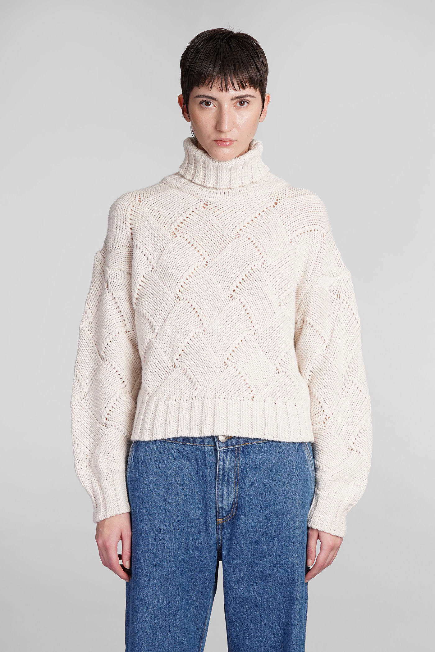 Trigger Knitwear In Beige Acrylic