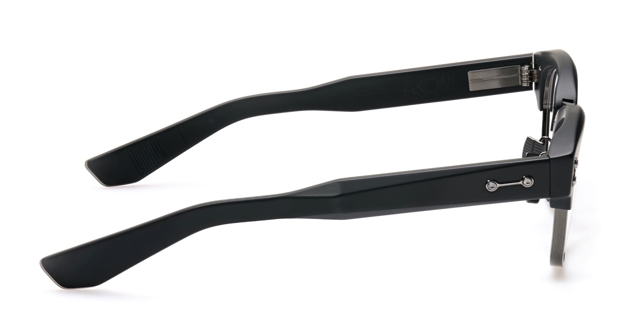 Akoni Newton - Matte Black / Black Rhodium Rx Glasses In Black