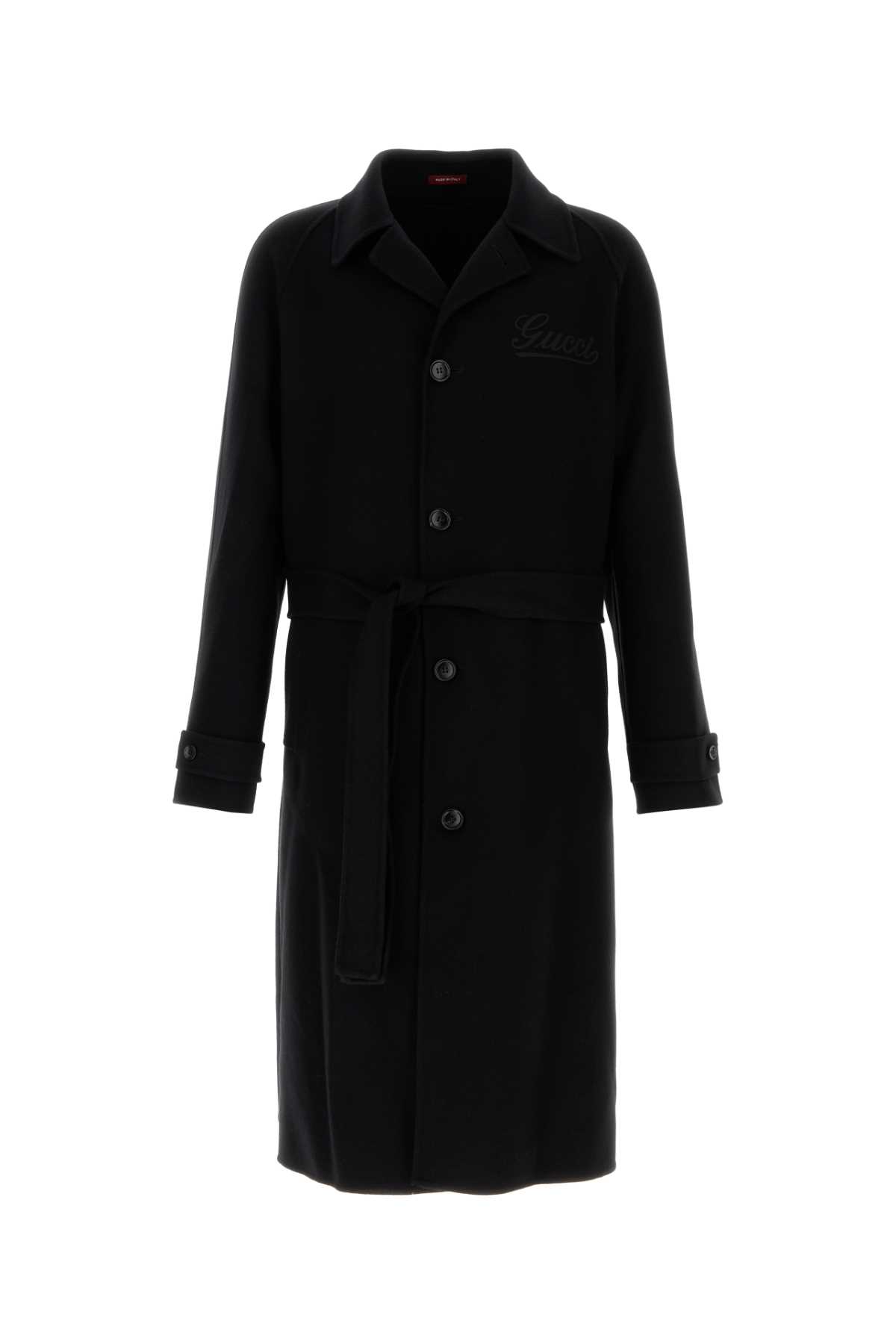 Black Wool Blend Coat