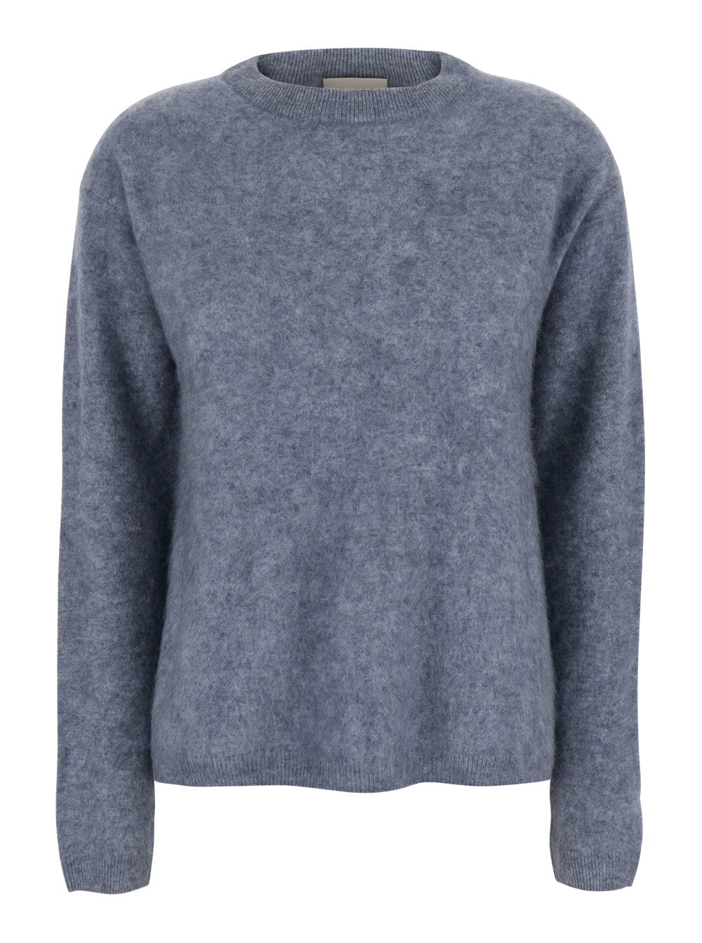 Grey Crewneck Sweater In Cashmere Woman