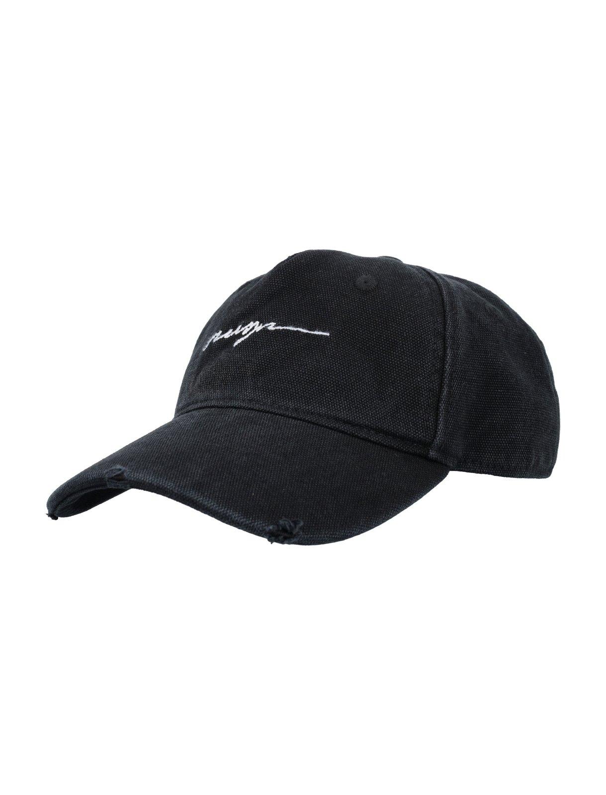 Logo Embroidered Distressed Baseball Cap