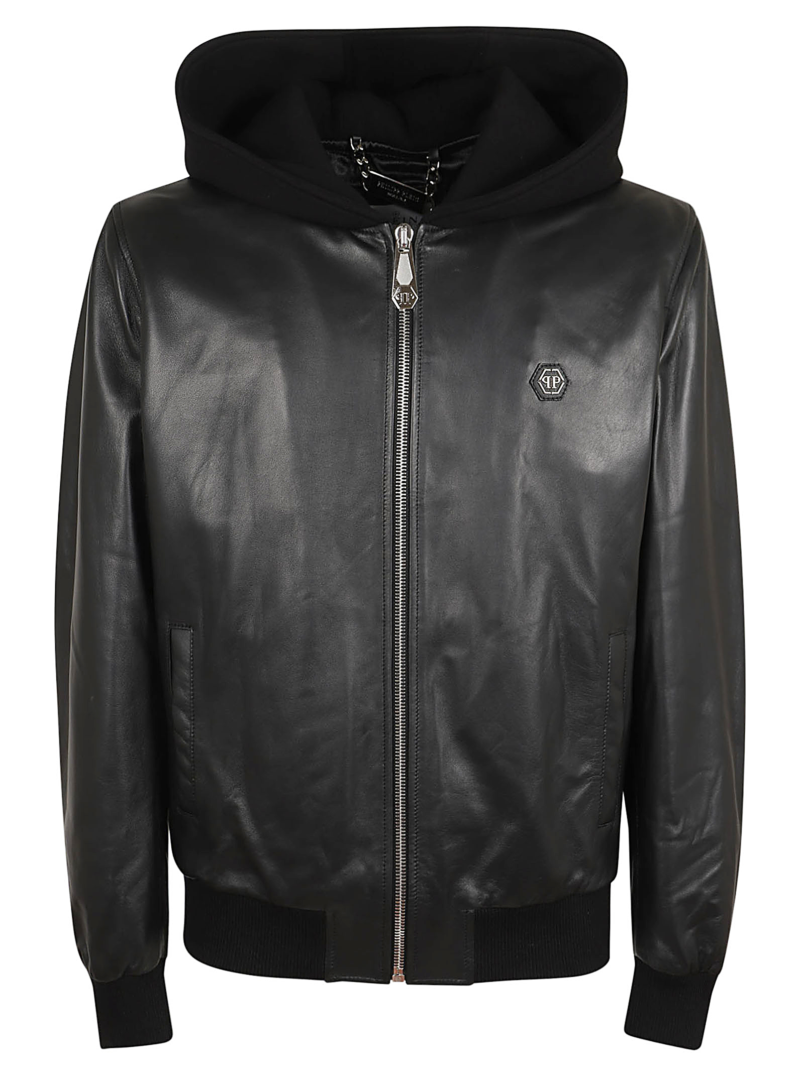 Nappa Leather Hoodie Bomber