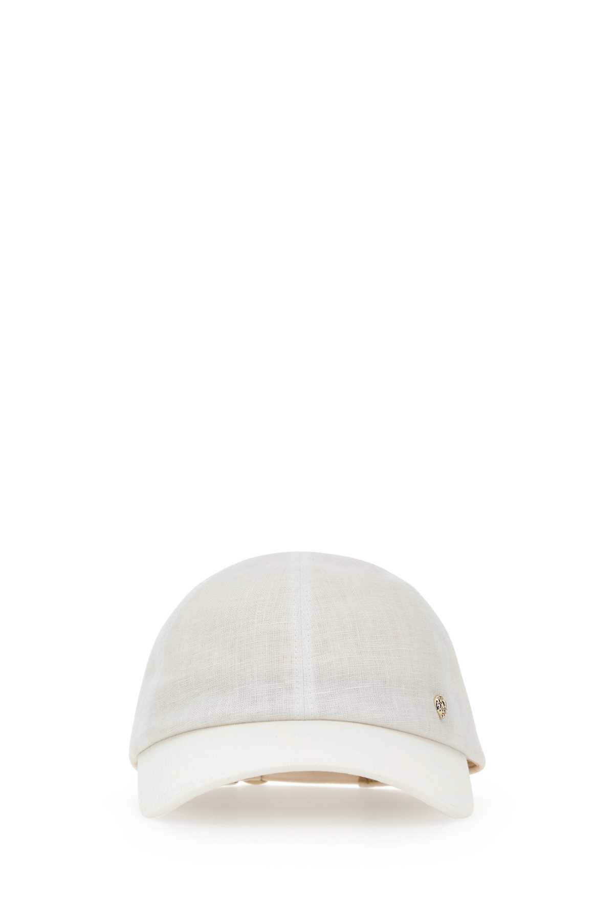 White Linen Bronte Baseball Cap