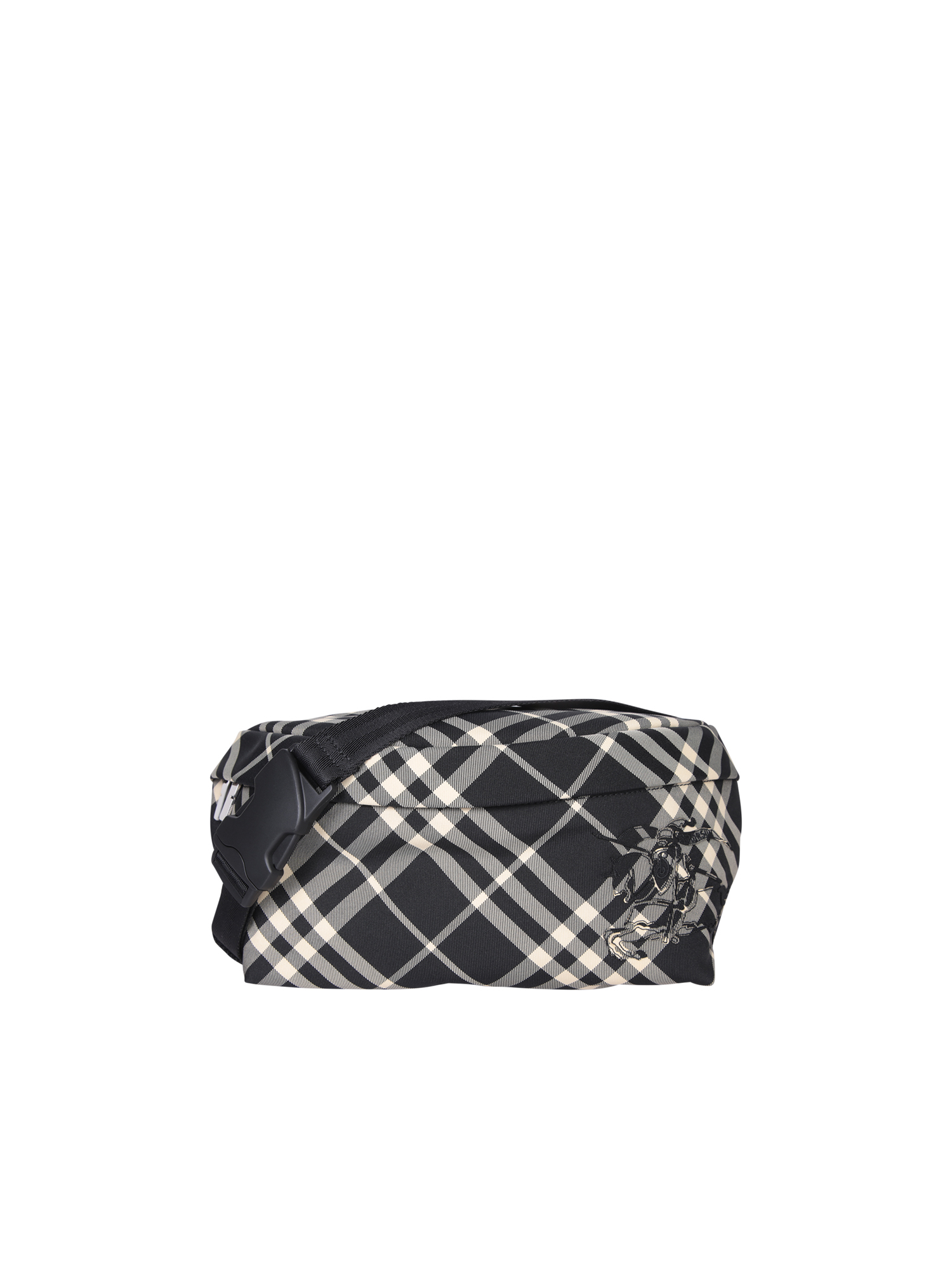 Black Check Fanny Pack