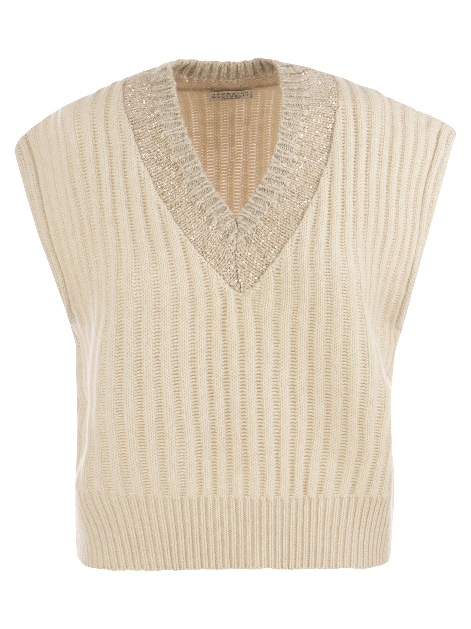 Ribbed Cashmere Waistcoat