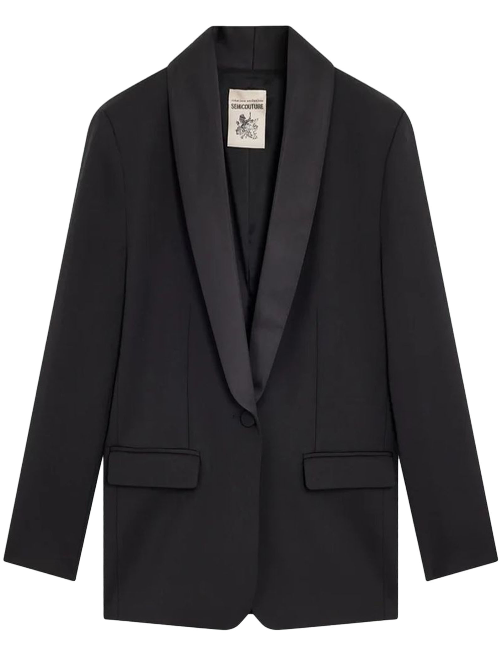 Combed Wool Single-breasted Jacket