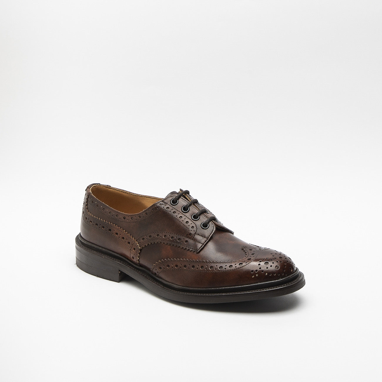 Bourton Dark Brown Museum Calf Derby Shoe