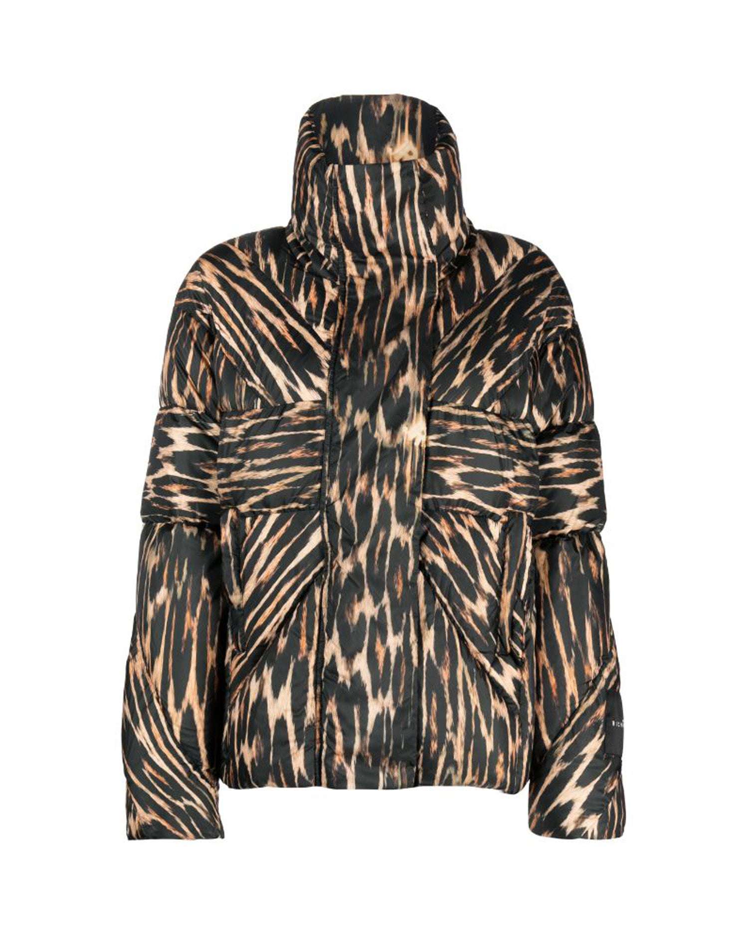 Down Jacket With Contrasting Pattern