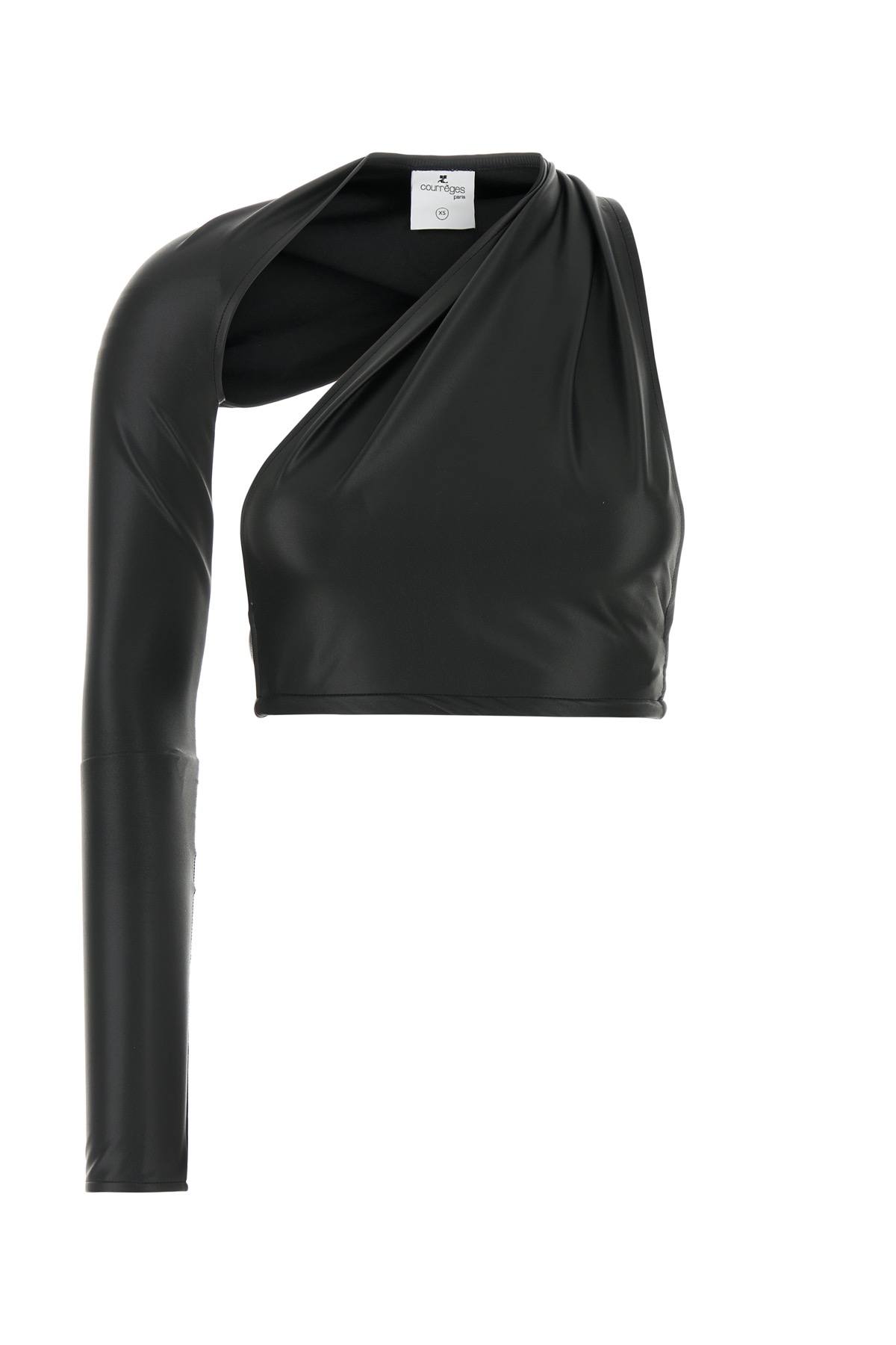 Courrèges Black Synthetic Leather Top