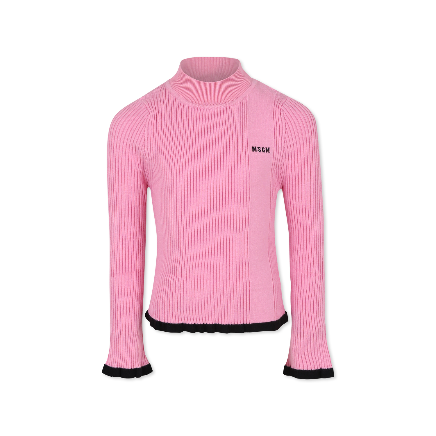 Msgm Ribbed Sweater In Pink