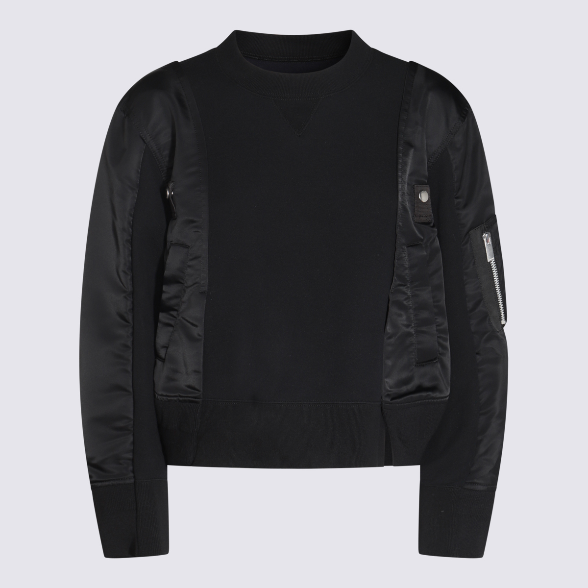 Black Cotton Sweatshirt