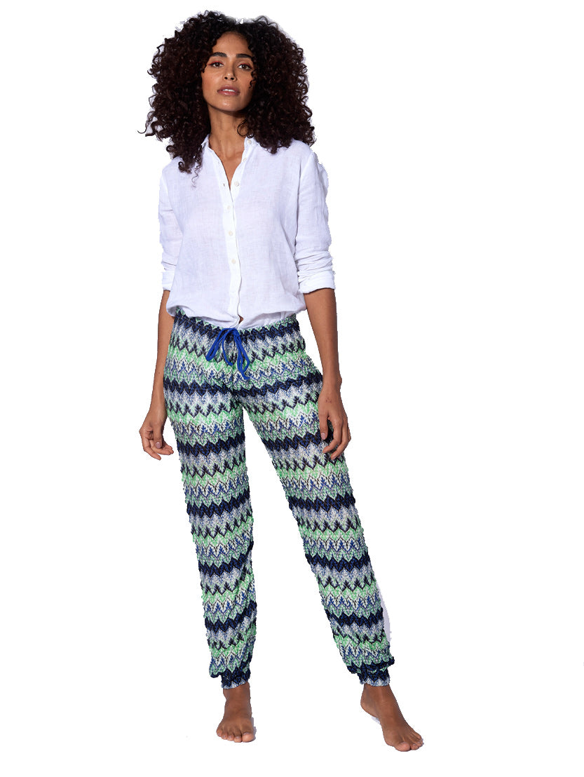 Multicolor Bluette Chevron Knitted Pants