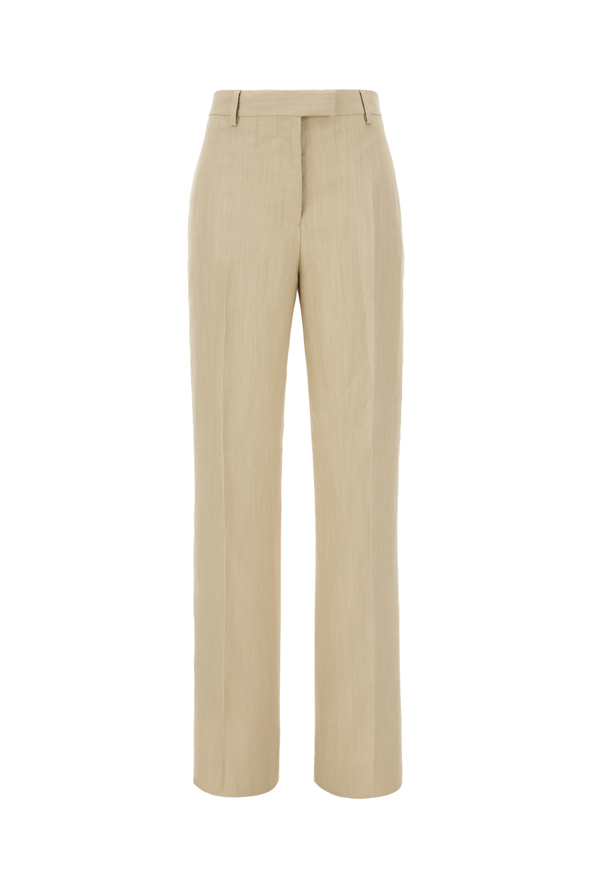 Sand Viscose Blend Pants