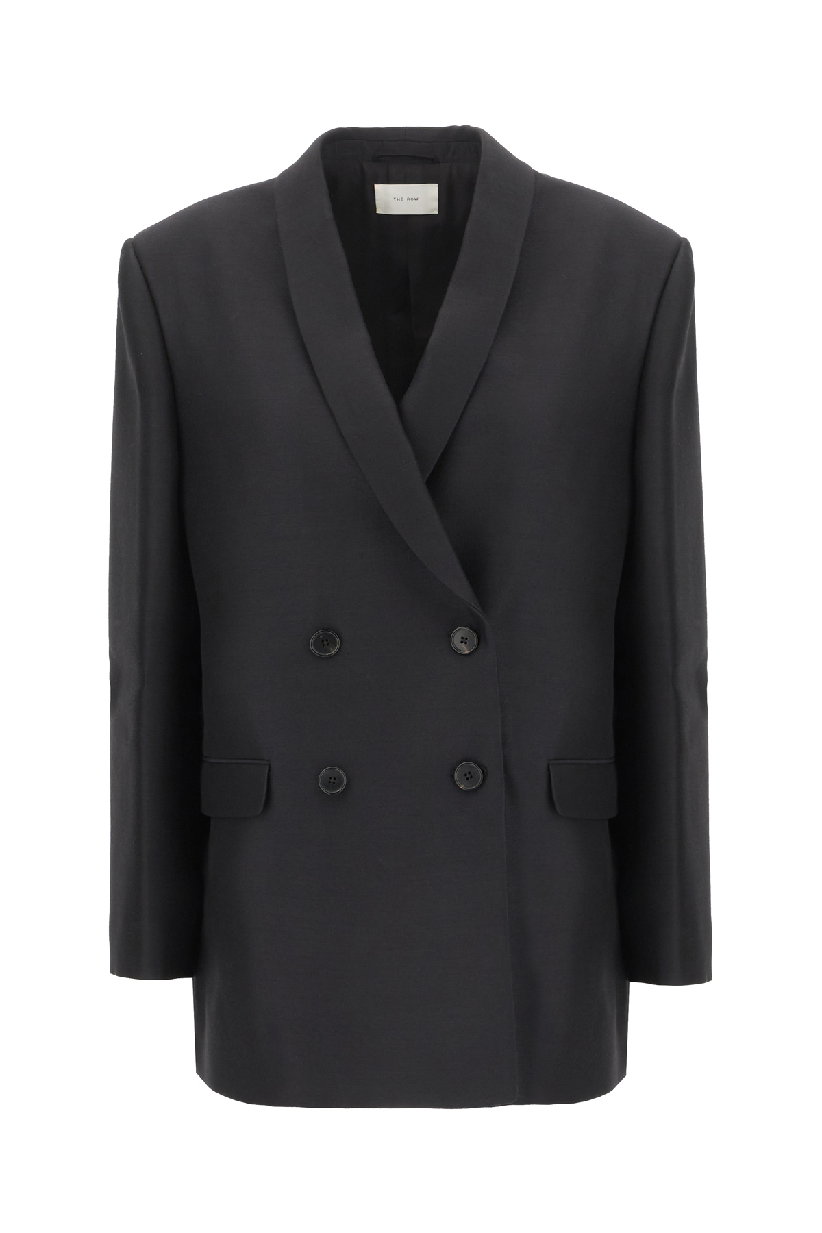 Black Wool And Silk Oversize Blazer