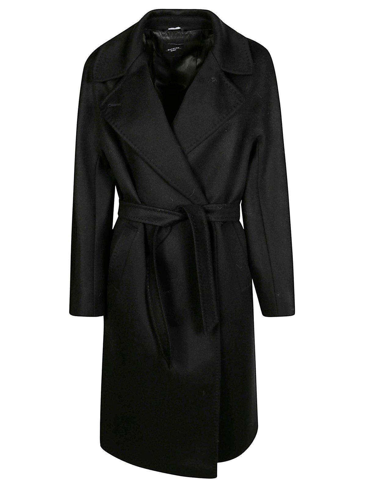 Belted Long-sleeved Coat