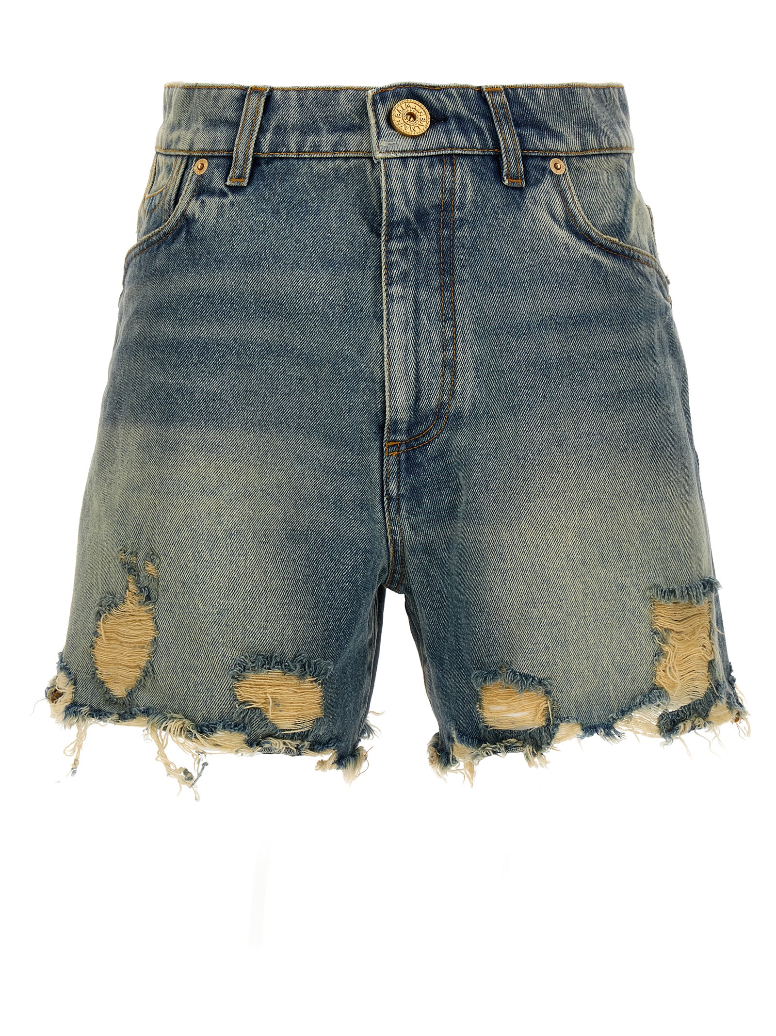 Distressed Denim Shorts