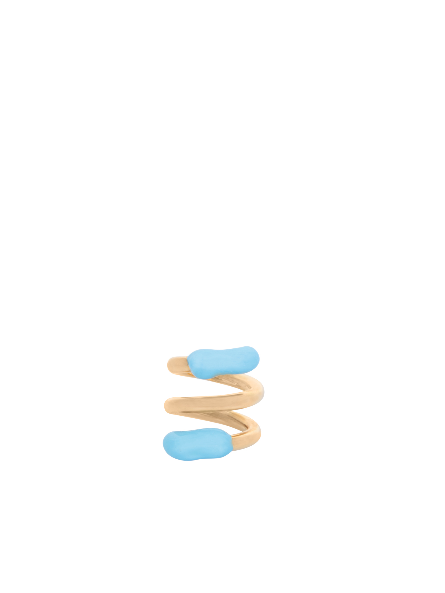 Fusillo Rubberized Gold/ Light Blue Ring