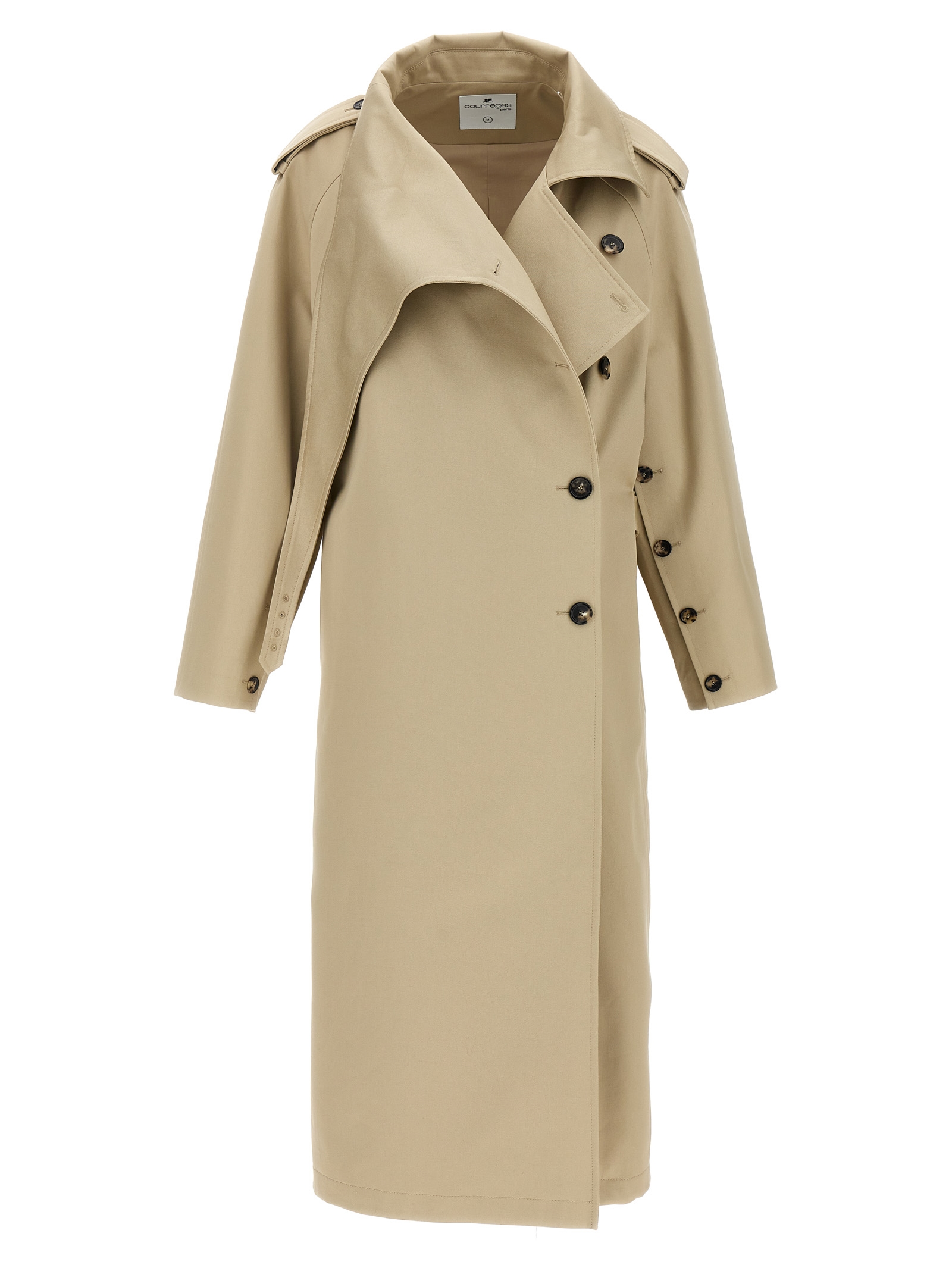 Courrèges long Oblique Trench Coat