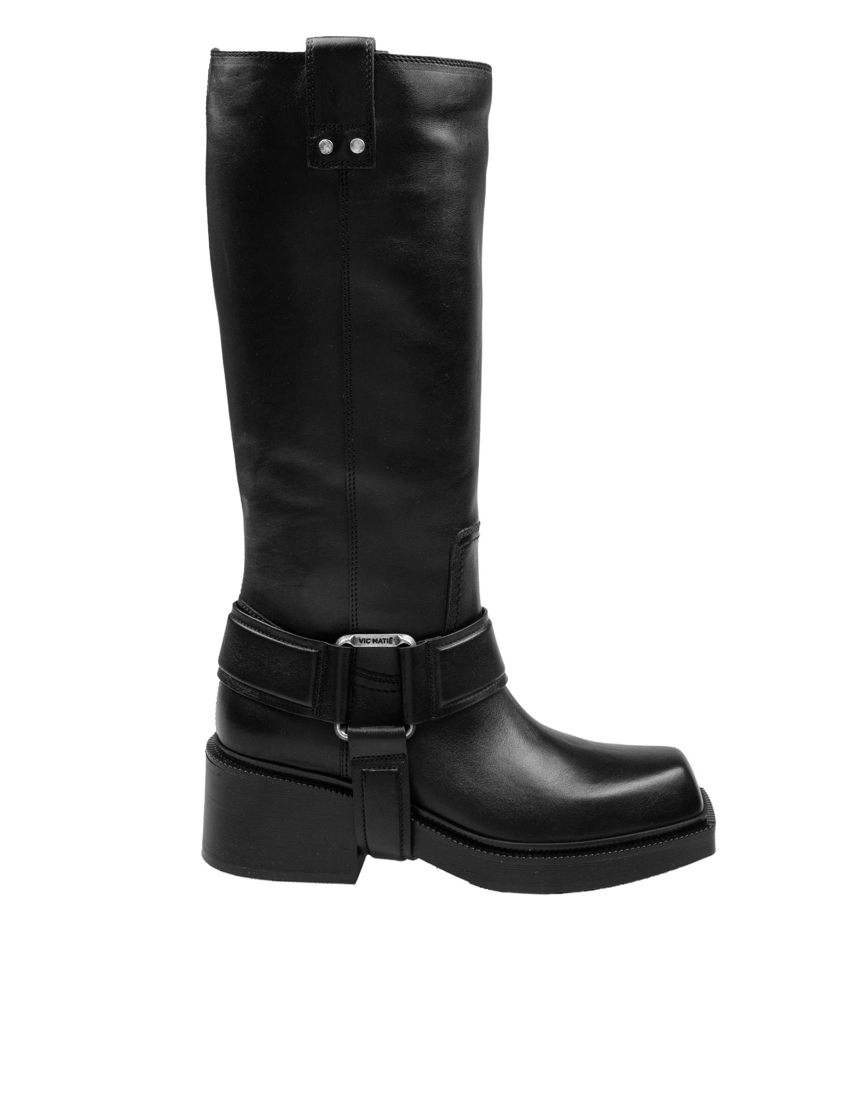 Vic Matié Black Leather Boot