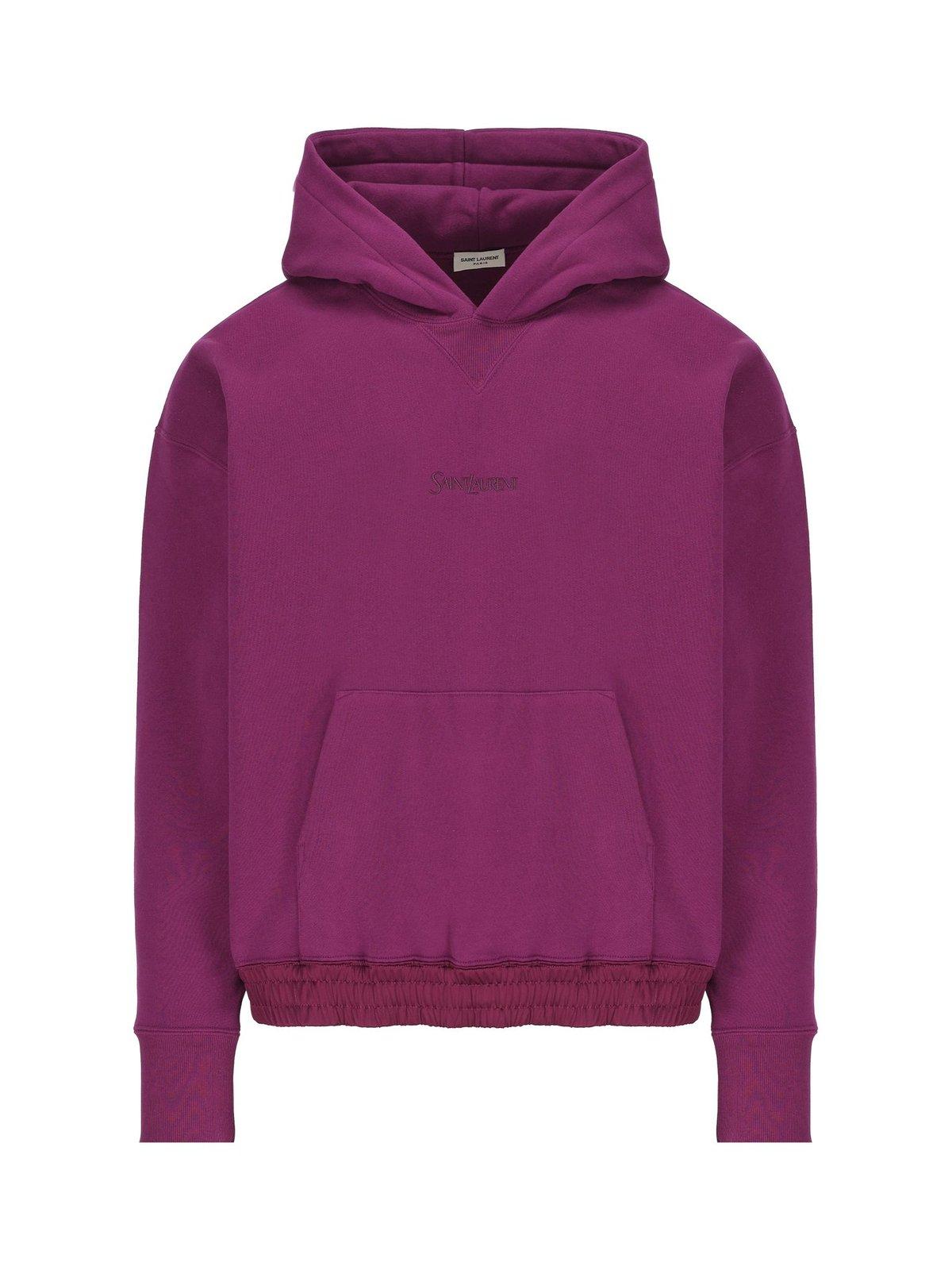 Logo Embroidered Long-sleeved Hoodie