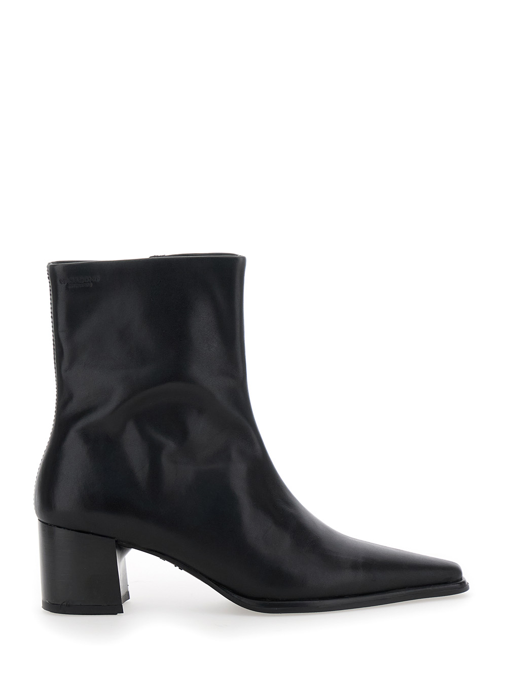 giselle Black Ankle Boots In Leather Woman