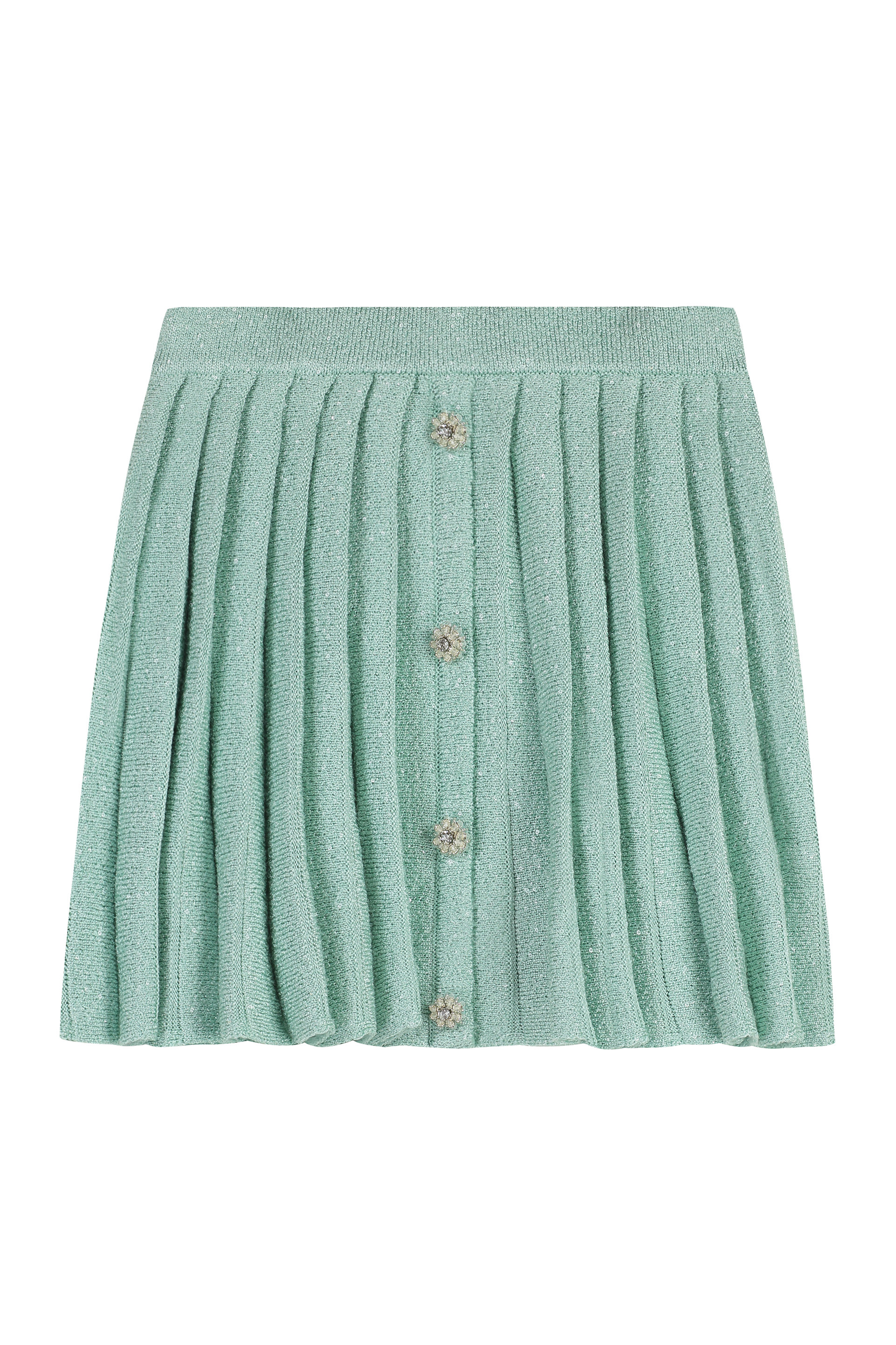 Pleated Knit Skirt