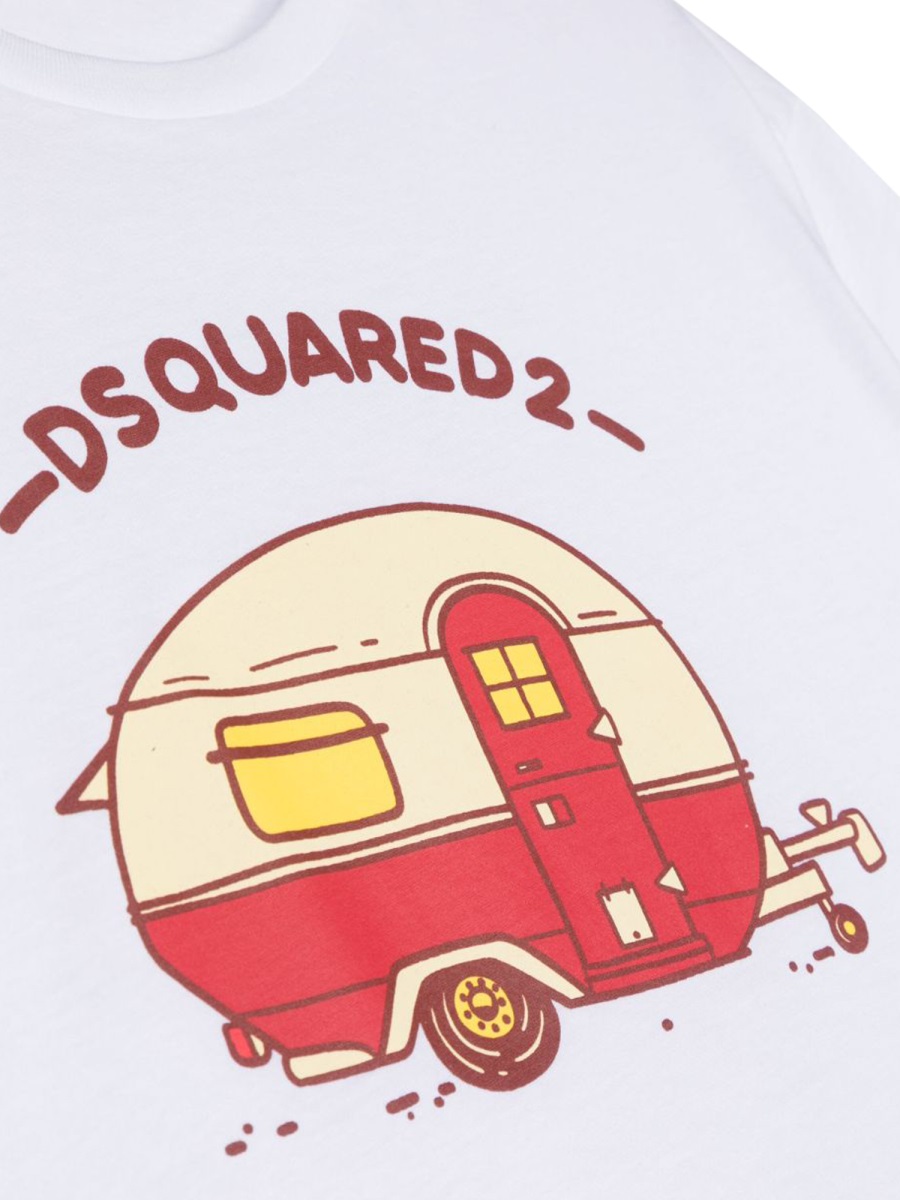 Dsquared2 T-shirt Mit Grafischem Print In White