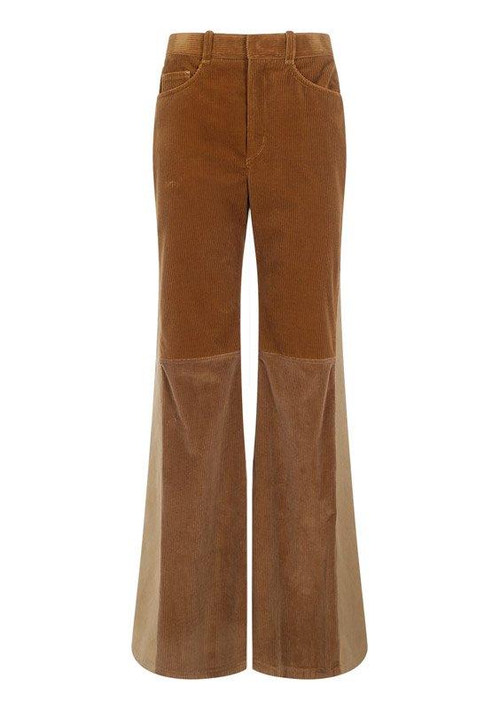 Chloé Patchwork Flared Trousers