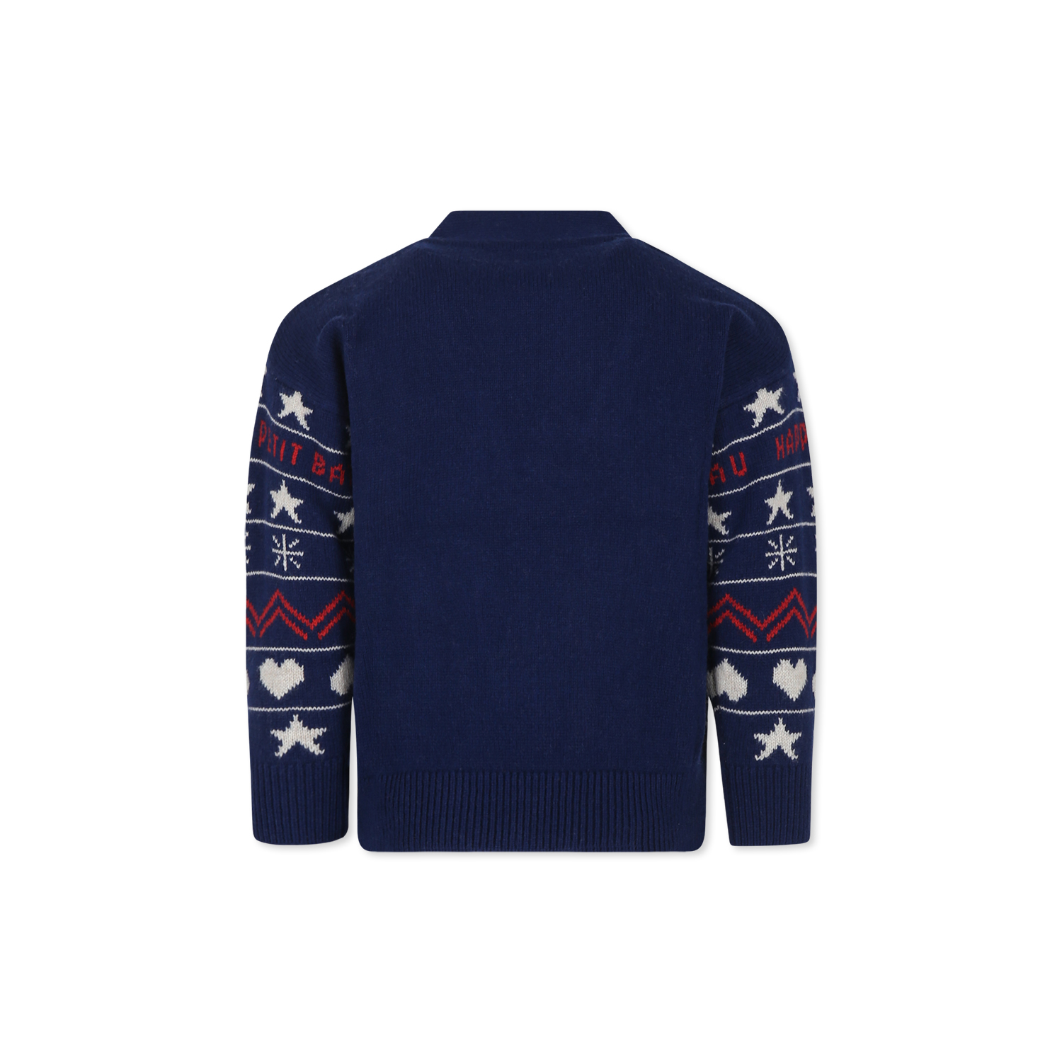 Petit Bateau Jacquard Cardigan In Blue