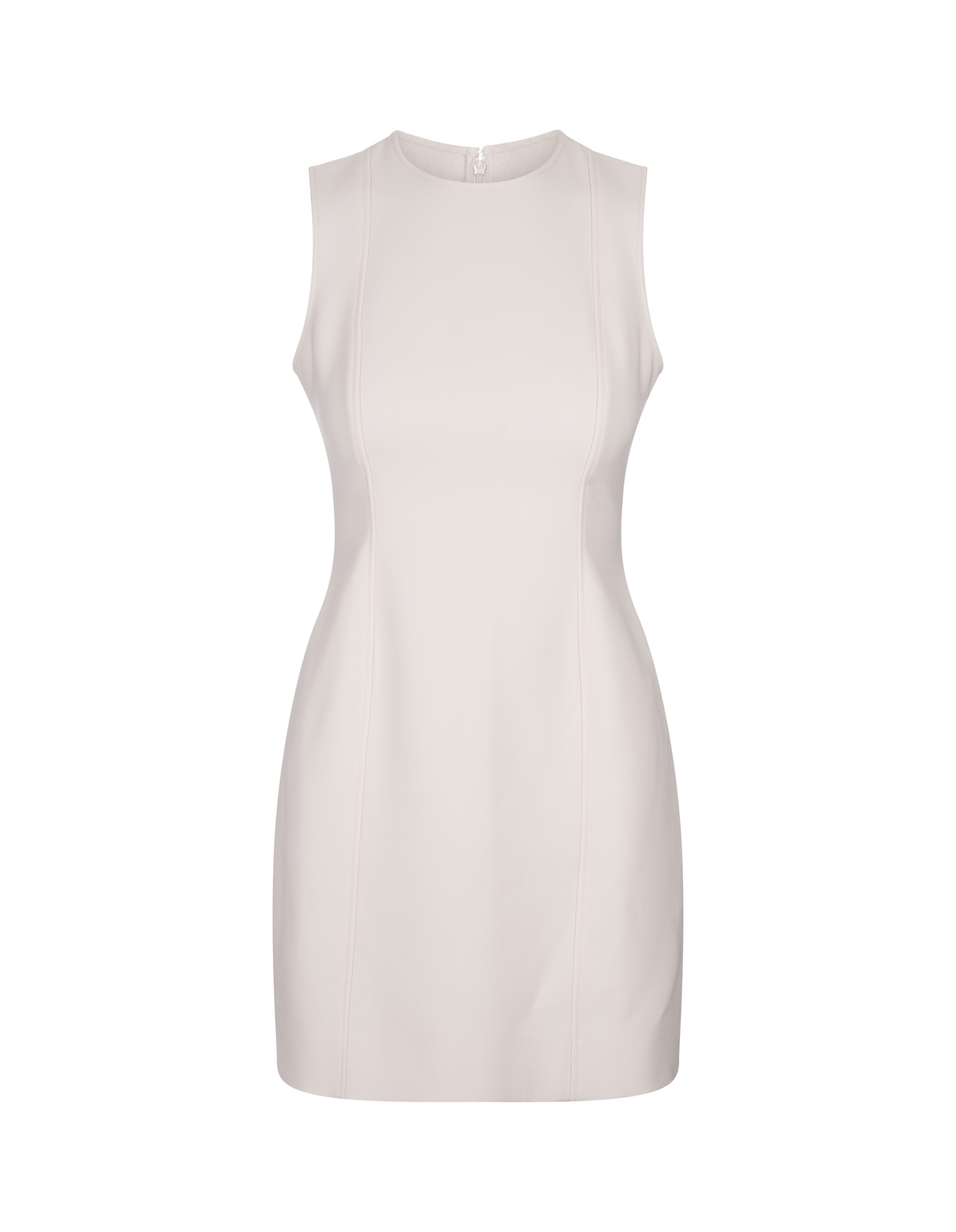 White Moulded Sleeveless Mini Dress