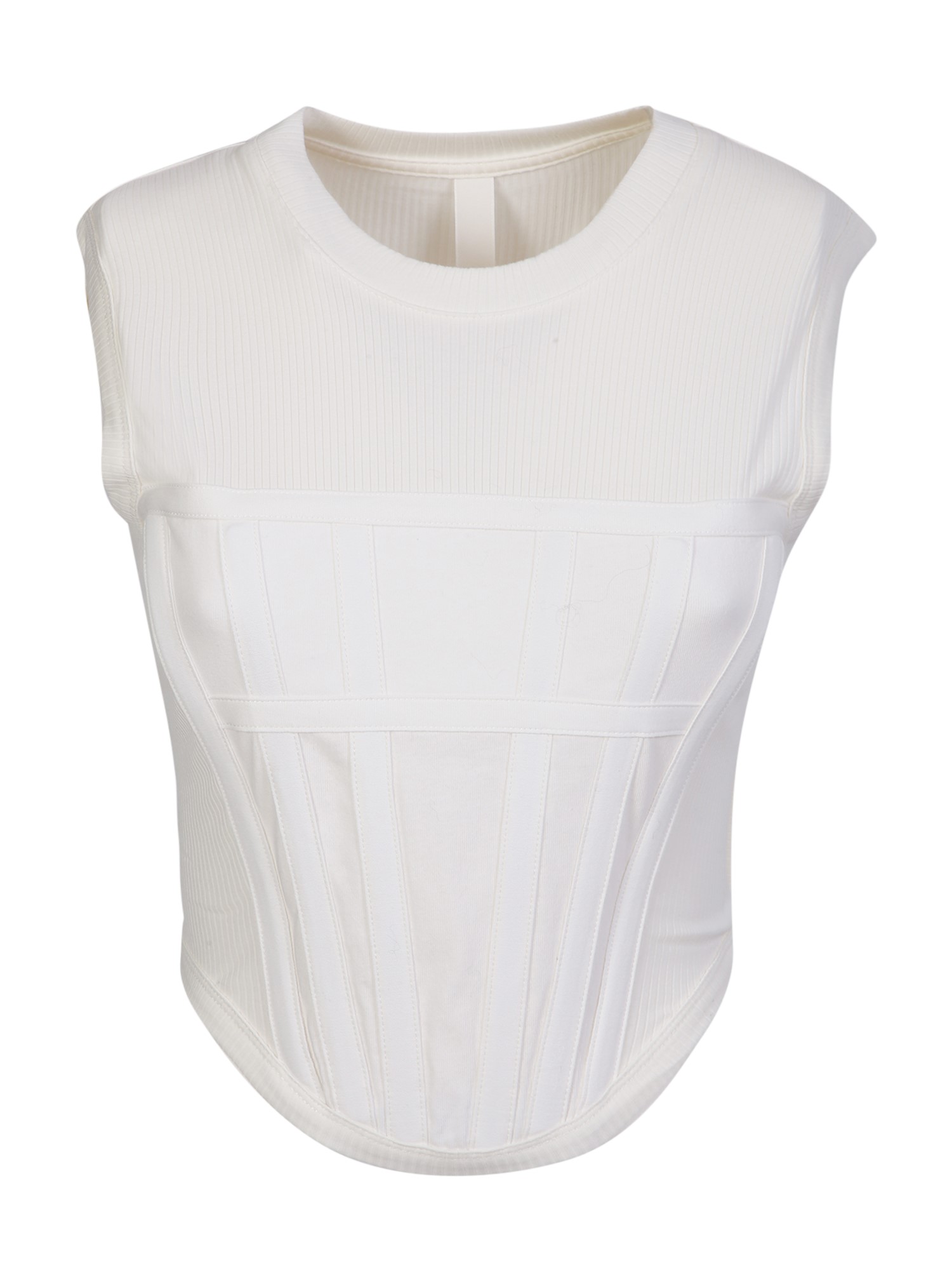 White Asymmetric Tank Top