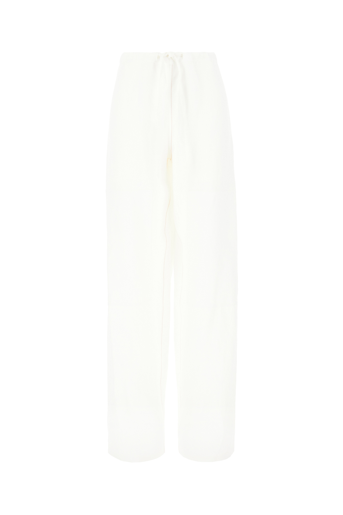 White Viscose Blend Pants