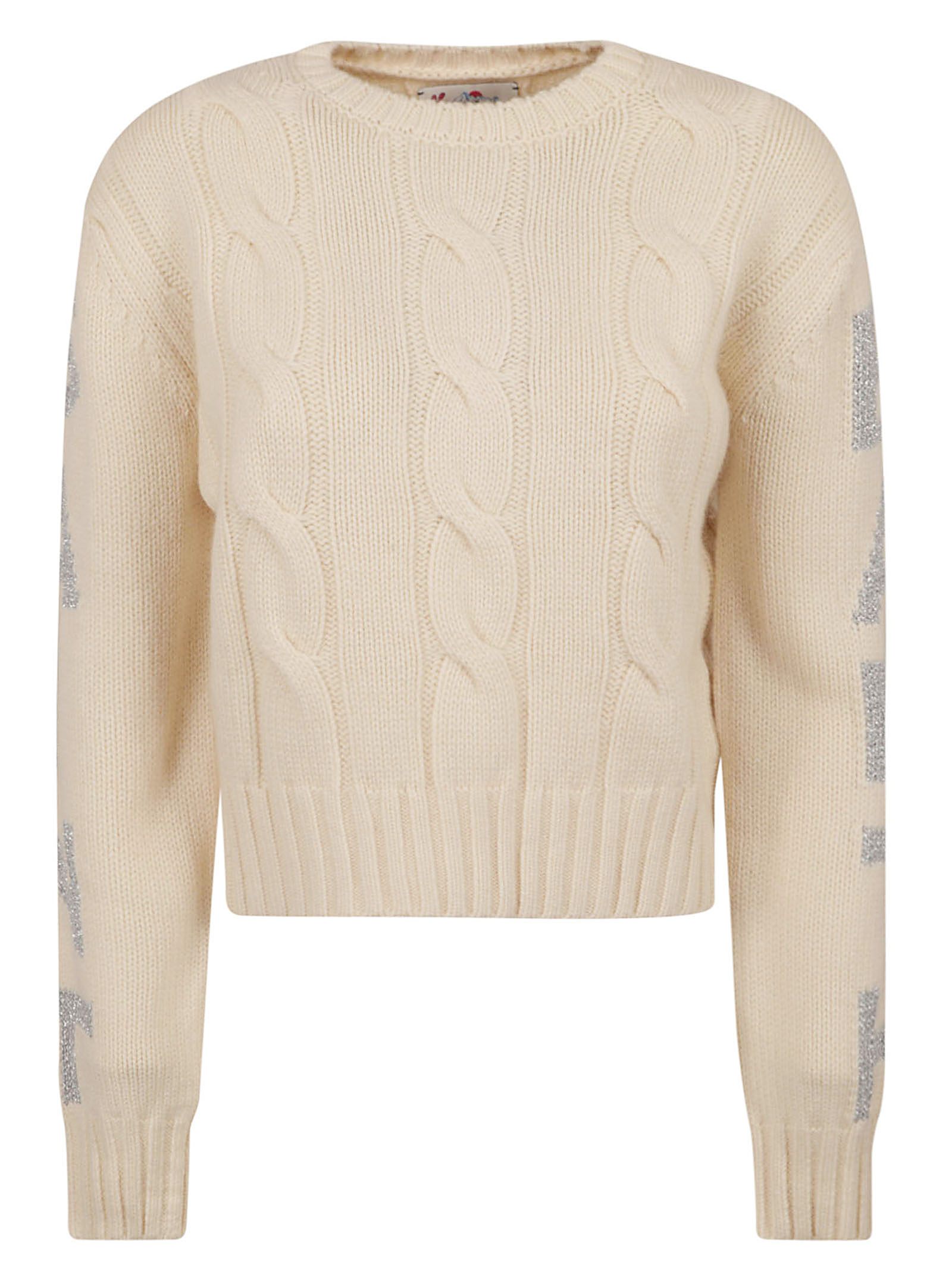 Logo Sided Rib Trim Knit Sweater Sweater