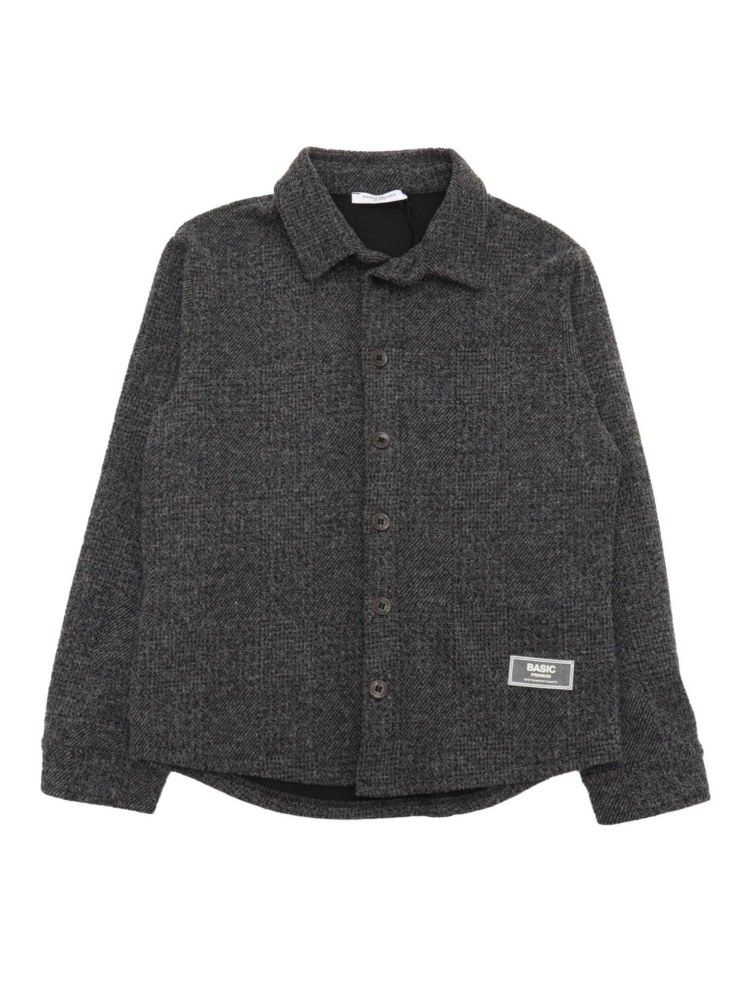 Paolo Pecora Boy Shirt Jacket In Grey