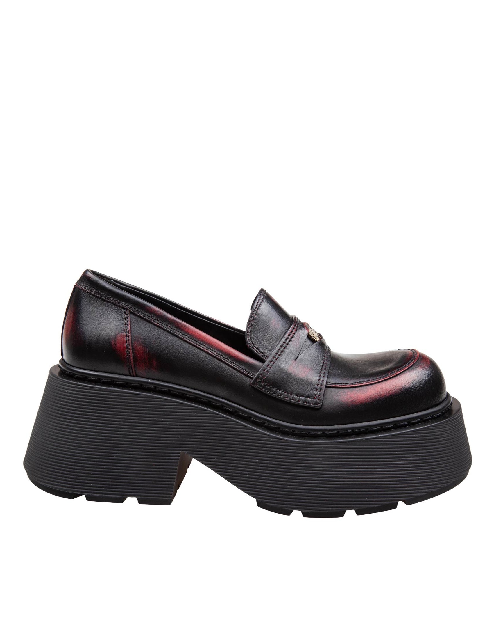 Vic Matié Joy Loafers In Dark Red Leather