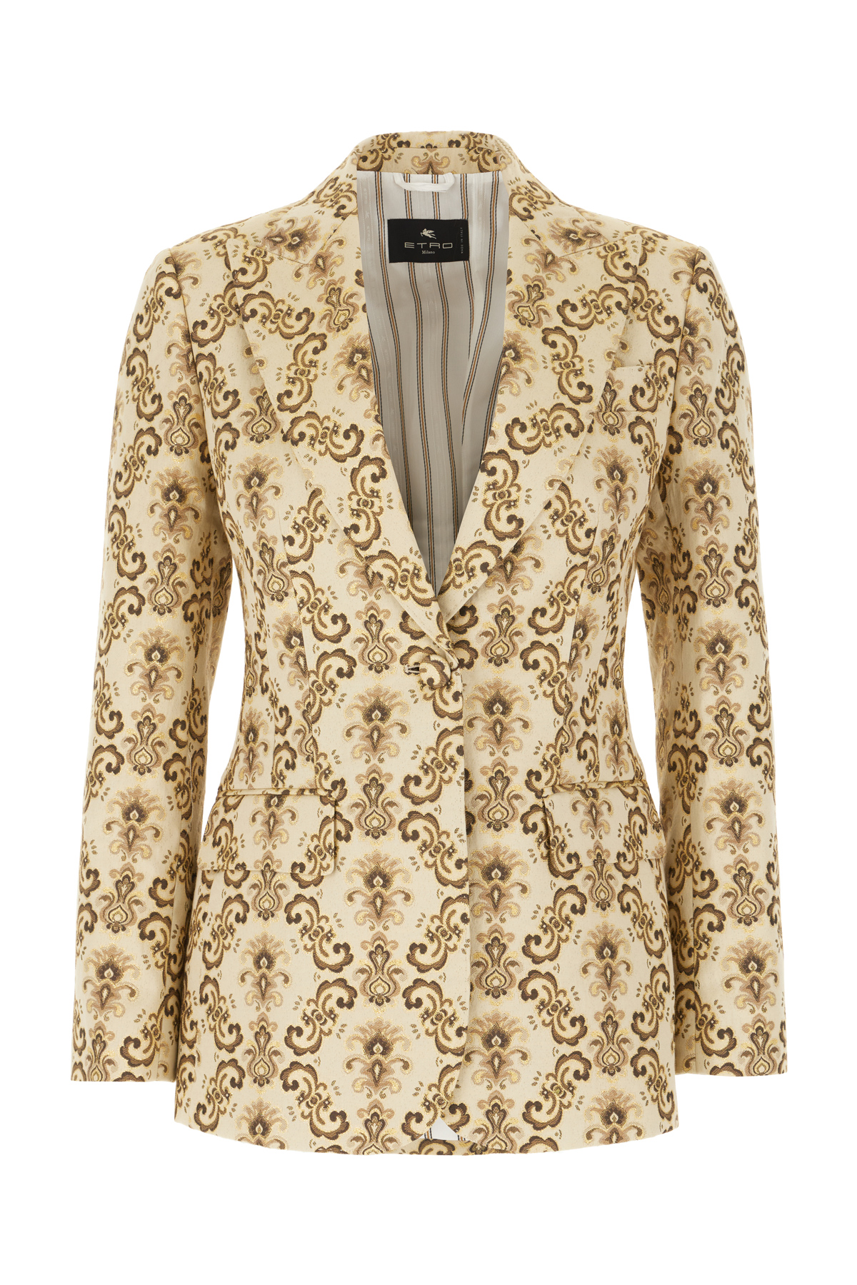 Embroidered Polyester Blend Blazer