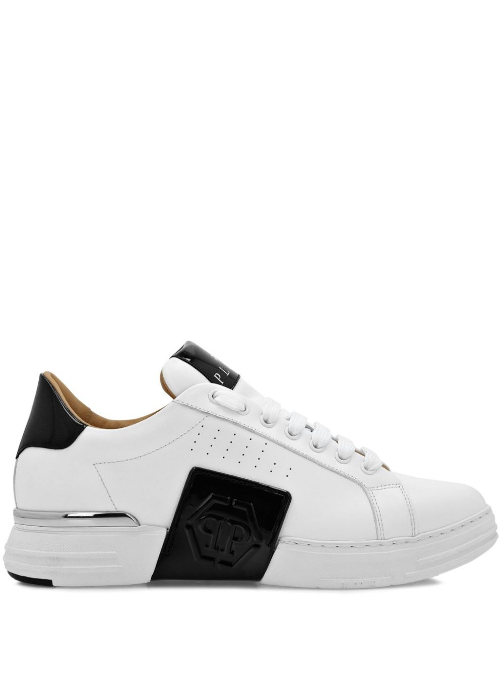 Low-top Leather Sneakers Phantom Kick$ In White