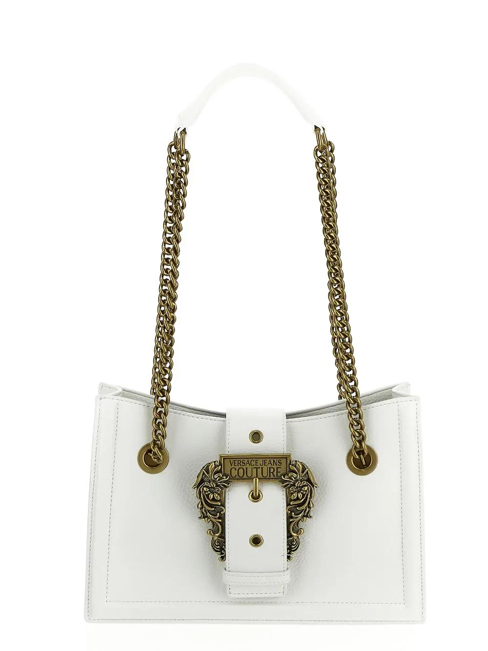 Embossed Buckle Shoulder Bag