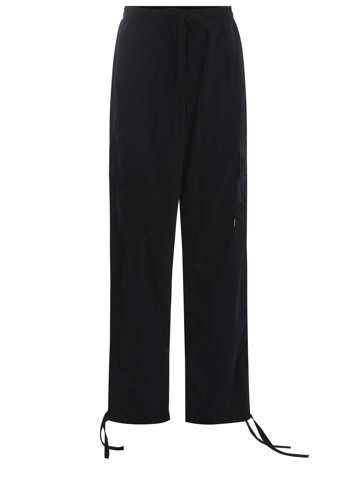 Straight-leg Drawstring Ankles Ripstop Cargo Trousers