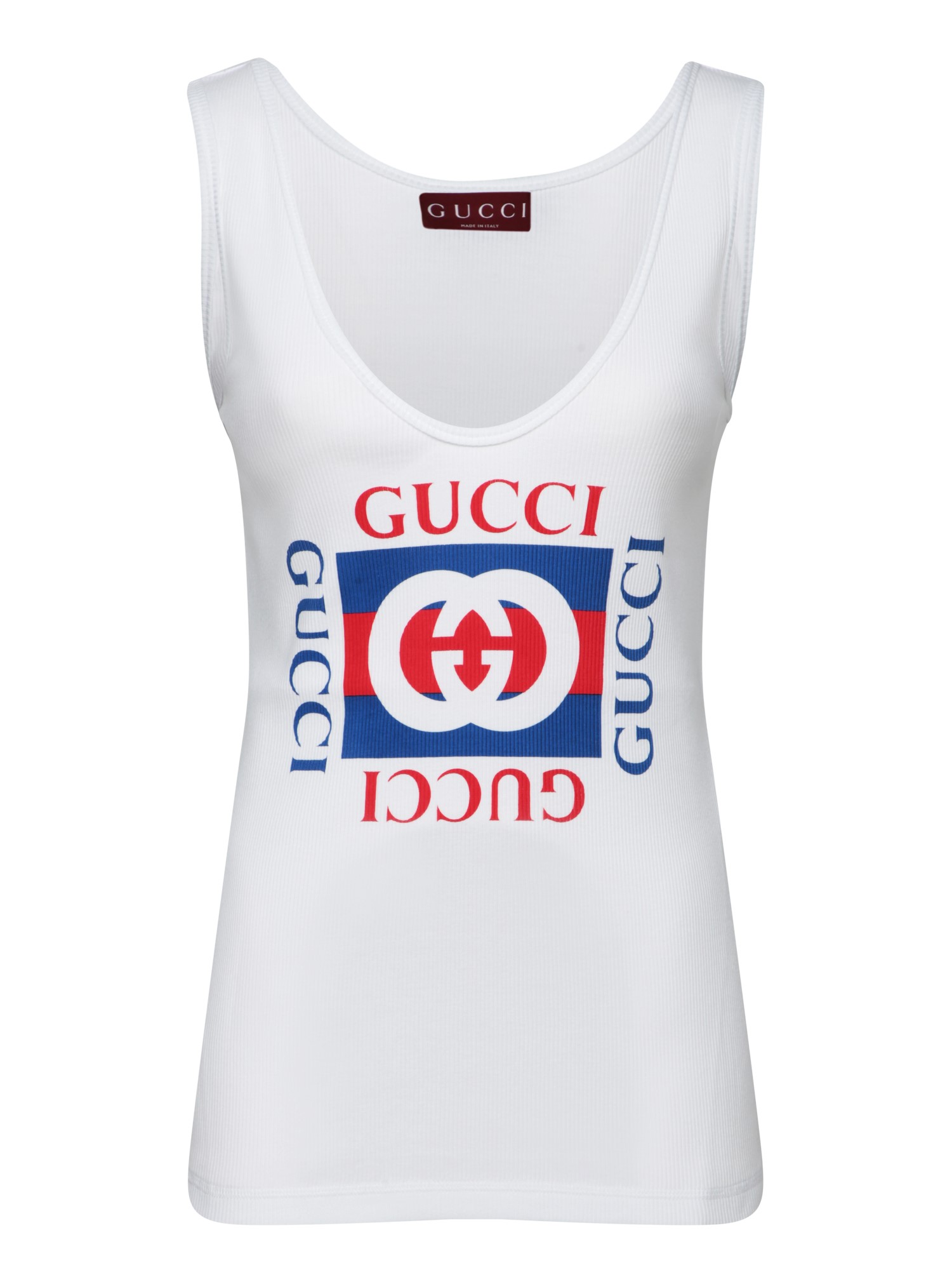 Ribbed Tank Top Gucci Print