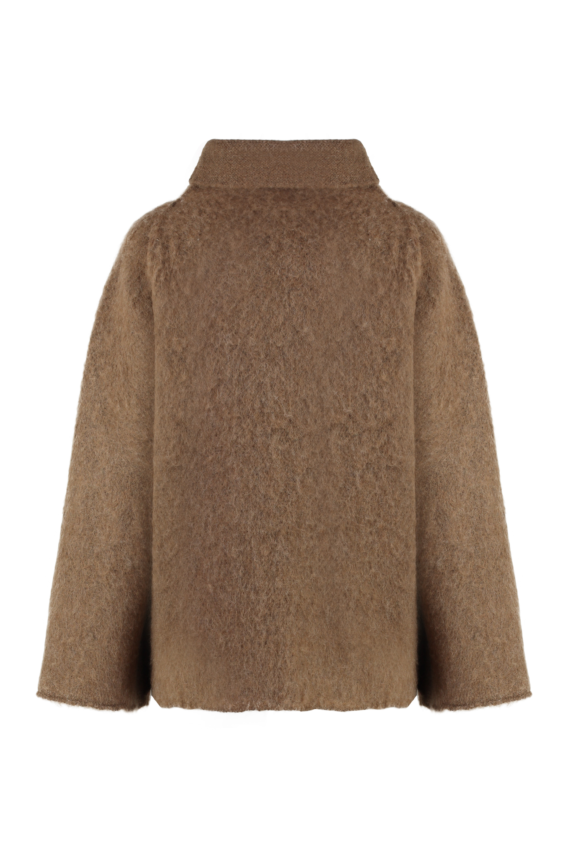 Malo Wool Blend Turtleneck Sweater In Brown