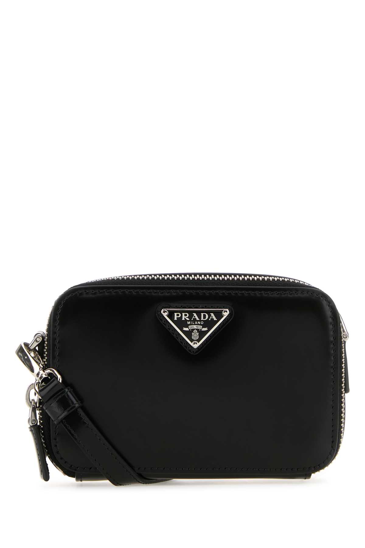 Black Leather Crossbody Bag