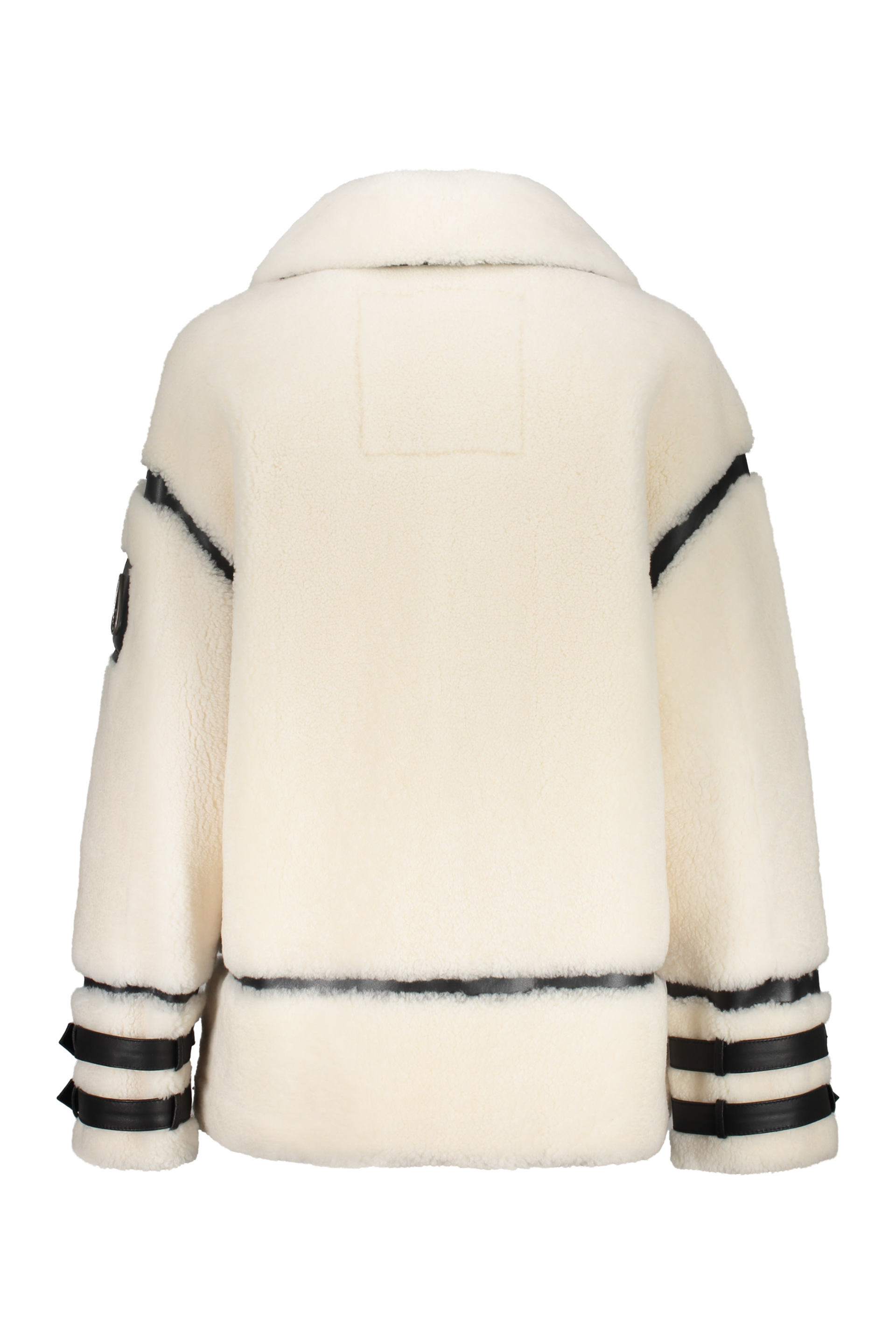 Moose Knuckles Golden Prairie Sheepskin Jacket In White