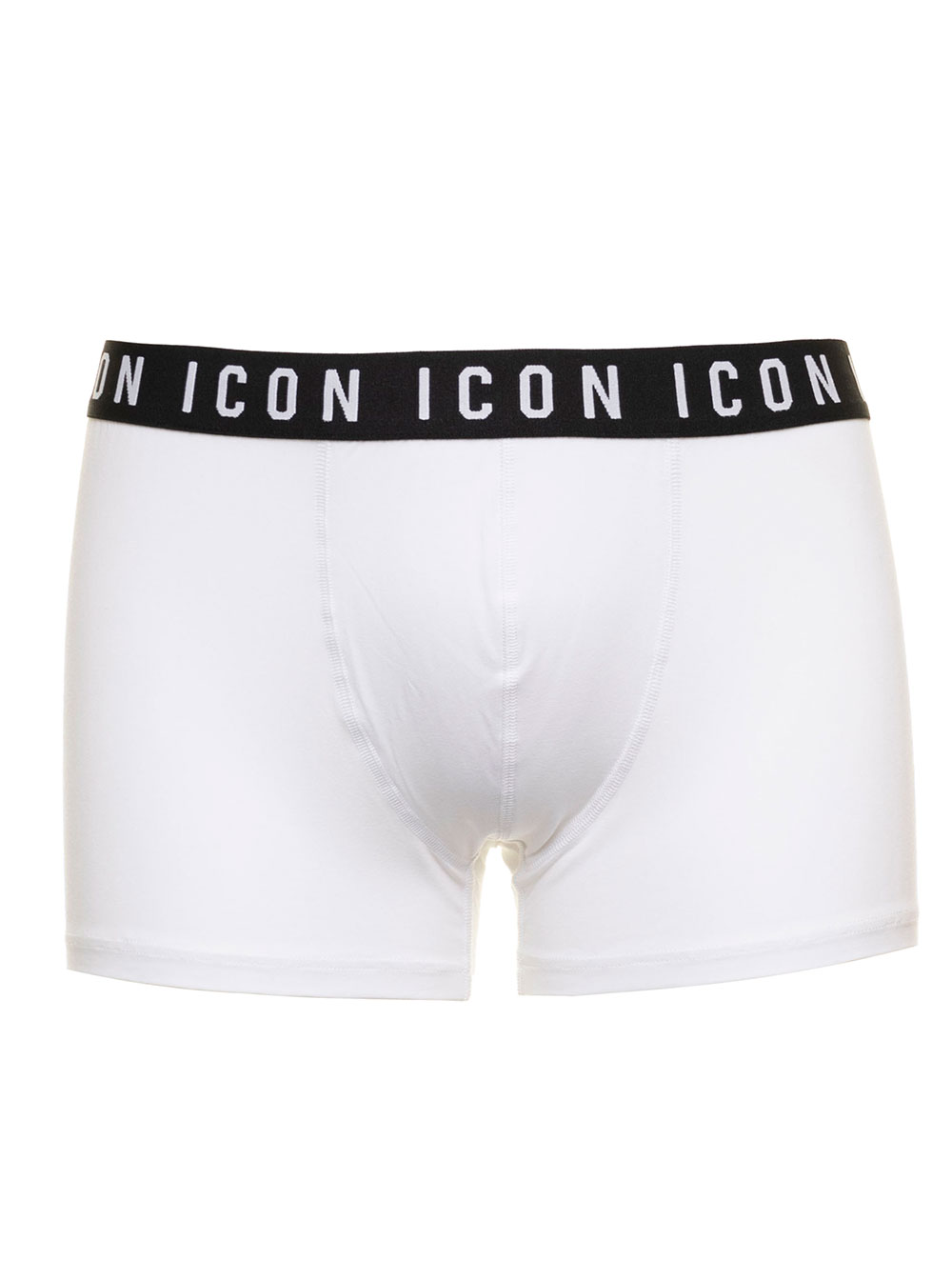 D-squared2 Mans White Stretch Cotton Briefs With Logo