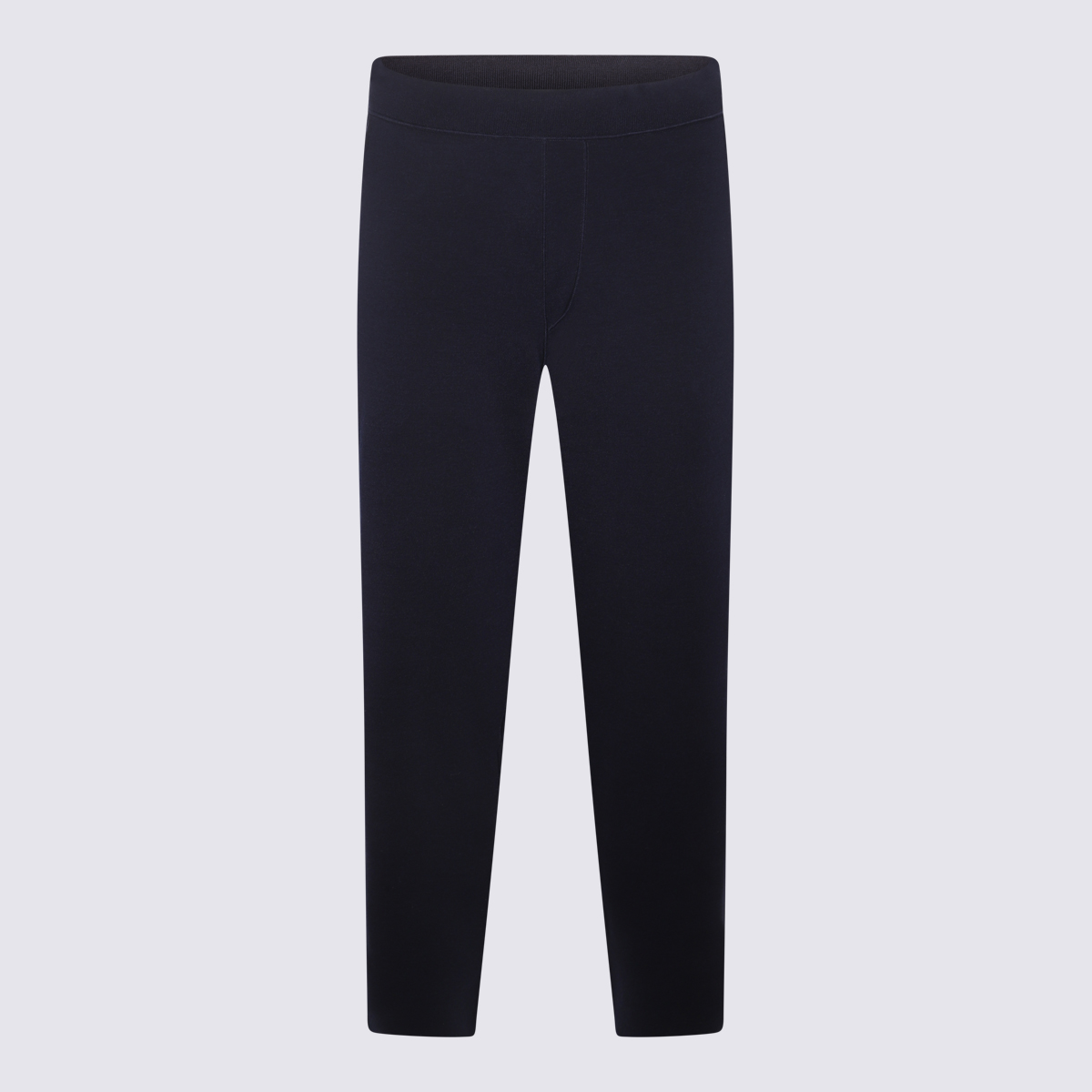 Navy Cotton Cashmere And Silk Blend Pants