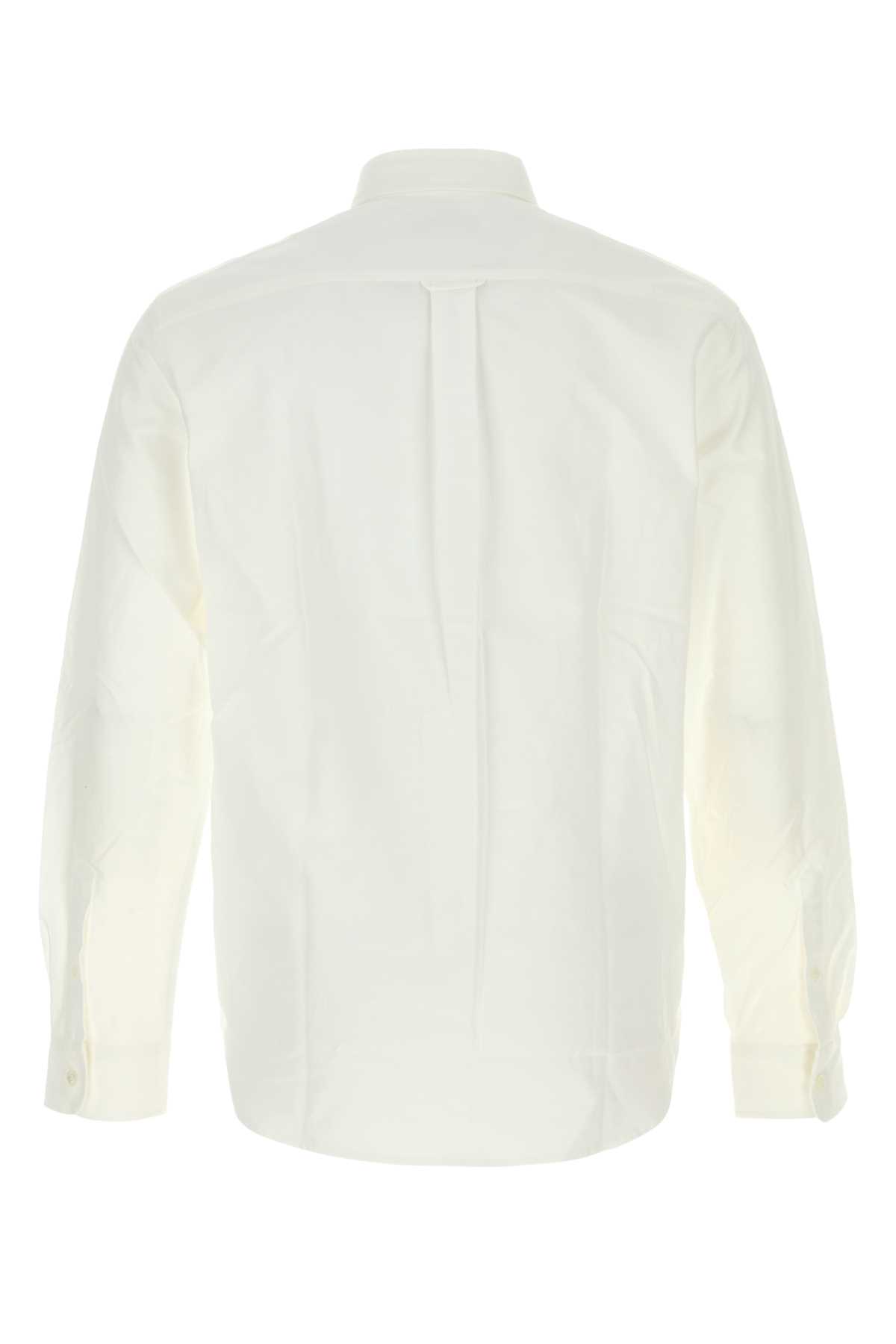 Shop Maison Kitsuné White Oxford Shirt