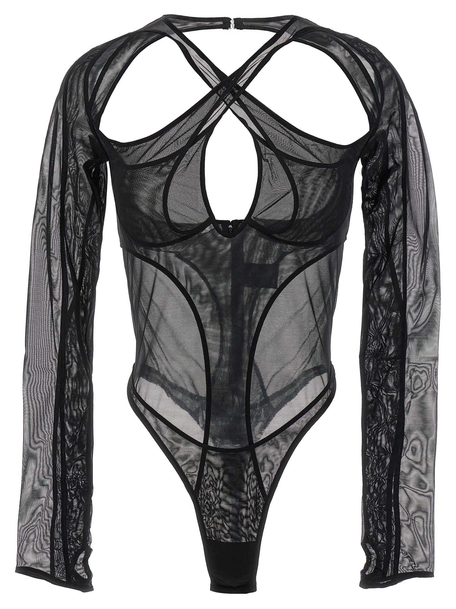 criss-crossed Multi-layer Bodysuit